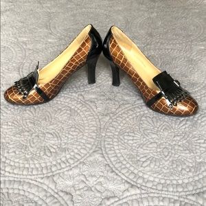 In & Out patent leather Crocodile-embossed Heels